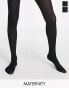 Mamalicious Maternity 2 pack 50 denier tights in black