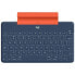 Фото #5 товара Kabellose Tastatur LOGITECH Keys-To-Go AZERTY Bluetooth 180 g Blau