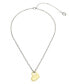 Фото #1 товара Steve Madden two-tone Puffy Heart Pendant Necklace