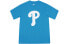 Фото #1 товара MLB 大标圆领直筒T恤 男女同款 蓝色 / Футболка MLB T 31TS03031-10U
