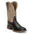 Фото #2 товара Tony Lama Castillo Ostrich Square Toe Cowboy Mens Black Casual Boots EP6094