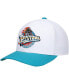 Men's White, Teal Detroit Pistons Hardwood Classics Core 2-Tone 2.0 Pro Snapback Hat