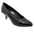 Trotters Kiera T1805-045 Womens Black Narrow Leather Pumps Heels Shoes 9
