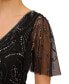 Women's Embellished Flutter-Sleeve Dress