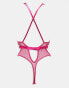 Фото #2 товара Ann Summers Obession ouvert lace and mesh body in pink