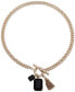 Stone & Chain Tassel Charm 16" Pendant Necklace