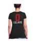 ფოტო #4 პროდუქტის Women's Threads Damian Lillard Black Portland Trail Blazers Name & Number Tri-Blend V-Neck T-shirt