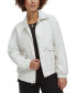 Фото #4 товара Women's Faux Leather Dad Bomber Jacket