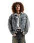 Calvin Klein Jeans boxy denim jacket in mid wash