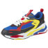 Фото #2 товара Puma RsFast Limiter Lace Up Mens Black, Blue, Red, Yellow Sneakers Casual Shoes