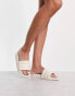 Truffle Collection Wide Fit pool slide in beige