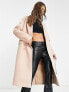 Фото #3 товара & Other Stories wool double breasted coat in blush