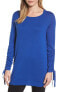 Halogen Ruched Sleeve Tunic Sweater Sz. Small (Blue) 151964 - фото #1