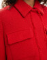 Фото #3 товара Mango cropped tailored jacket in red