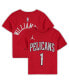 ფოტო #2 პროდუქტის Toddler Boys and Girls Zion Williamson Red New Orleans Pelicans Statement Edition Name and Number T-shirt