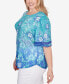 ფოტო #4 პროდუქტის Plus Size Ombre Bali Floral Top