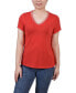 ფოტო #1 პროდუქტის Women's Short Sleeve Top with Stone Details