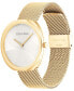 ფოტო #2 პროდუქტის Women's 2-Hand Gold-Tone Stainless Steel Mesh Bracelet Watch 36mm