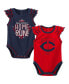 ფოტო #2 პროდუქტის Unisex Newborn Infant Navy and Red Minnesota Twins Shining All-Star 2-Pack Bodysuit Set