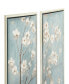 Фото #2 товара Canvas Cherry Blossom Floral Framed Wall Art with Silver-Tone Frame Set of 2, 20" x 59"
