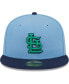 Фото #3 товара Men's Light Blue, Navy St. Louis Cardinals Green Undervisor 59FIFTY Fitted Hat