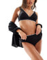 Фото #1 товара In The Style contrast cross stitch bikini top co-ord in black