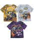 ფოტო #1 პროდუქტის Boys Maximum Destruction Earth Shaker Mohawk Warrior 3 Pack T-Shirts Yellow / Grey / Purple
