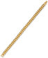 ფოტო #4 პროდუქტის Black Spinel Cylinder Link Bracelet in Gold-Tone Ion-Plated Sterling Silver, Created for Macy's