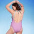 Women's Twist-Front Plunge One Piece Swimsuit - Shade & Shore Blue/Purple Ombre