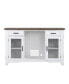 Фото #3 товара Peighton 8-Piece Bar Set (Back bar with hutch, bar with 2 saddle stools, and pub table with 2 swivel stools)