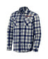 Фото #3 товара Men's Darius Rucker Collection by Navy Detroit Tigers Plaid Flannel Button-Up Shirt