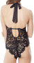 Фото #2 товара Bluebella 178839 Womens Natalia Floral Lace Bodysuit Black Size X-Small