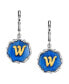 ფოტო #20 პროდუქტის Silver Tone Blue Enamel Gold Tone Initial Earrings