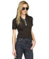 ფოტო #3 პროდუქტის MICHAEL Women's Faux-Leather Trimmed Polo