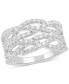 ფოტო #1 პროდუქტის Diamond Openwork Braided Ring (1 ct. t.w.) in 10k White Gold