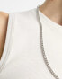 Фото #8 товара Weekday Pure ribbed crop tank top in white