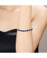 Sterling Silver Blue Cubic Zirconia Pear-cut Bracelet