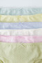 1-6 years/ pack of six textured briefs
