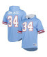 Фото #4 товара Men's Earl Campbell Light Blue Houston Oilers Retired Player Mesh Name and Number Hoodie T-shirt