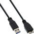 Фото #2 товара InLine USB 3.2 Gen.1 Cable Type A male / Micro B male - black - 0.3m