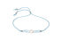 Cord bracelet with aquamarine and river pearl HE06R3S-LB