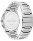 Men's Distinguish Silver-Tone Stainless Steel Bracelet Watch 44mm