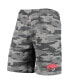 Фото #3 товара Men's Charcoal, Gray Arkansas Razorbacks Camo Backup Terry Jam Lounge Shorts