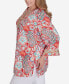 ფოტო #4 პროდუქტის Plus Size Silky Floral Voile Top