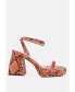 Фото #1 товара Women's Such Flirt Snake Print Triangular Block Heel Sandals