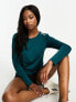 Фото #1 товара Hummel Mesh long sleeve top in dark green