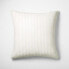 Фото #1 товара Euro Heavyweight Linen Blend Stripe Pillow Sham Natural - Casaluna