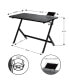 Фото #4 товара Desk- Atlantic Gaming Firestorm, Black (Walmart)