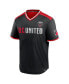 Men's Black D.C. United Line Up Striker V-Neck T-Shirt Красно-черный, M - фото #3