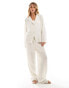 Фото #1 товара Object relaxed textured blazer co-ord in off white